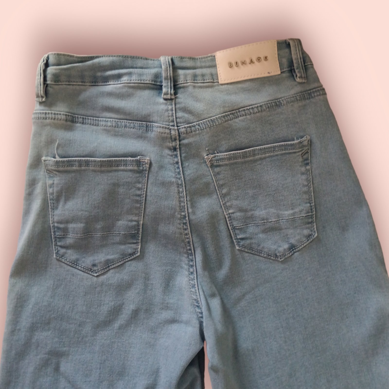 Flare jeans con abertura lateral - Imagen 5