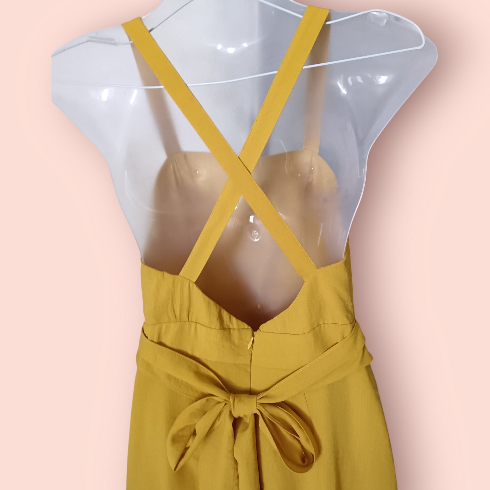 Vestido amarillo mostaza Talla S - Imagen 3