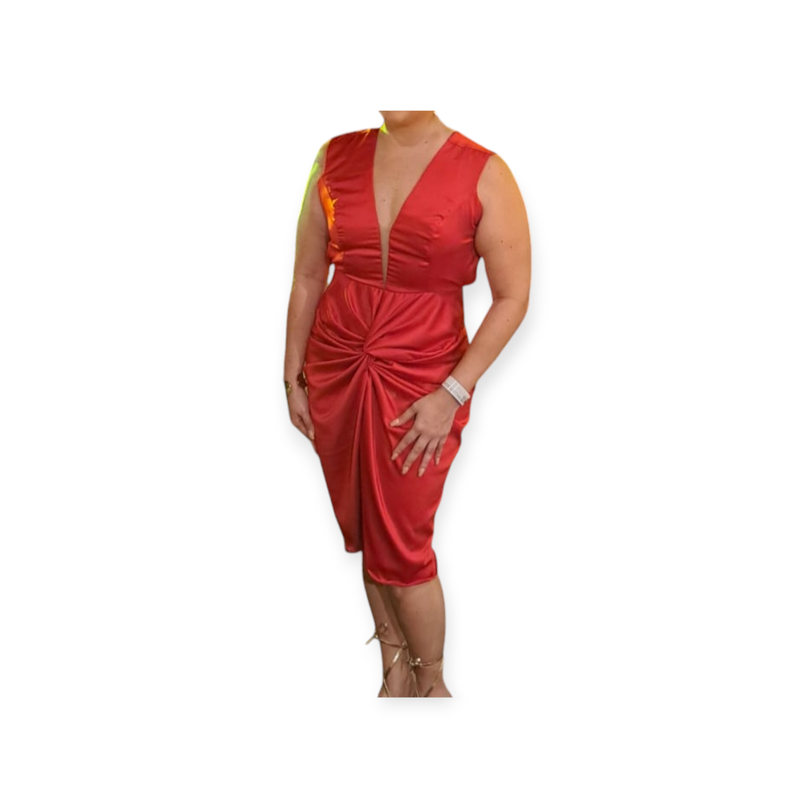 Vestido cóctel rojo