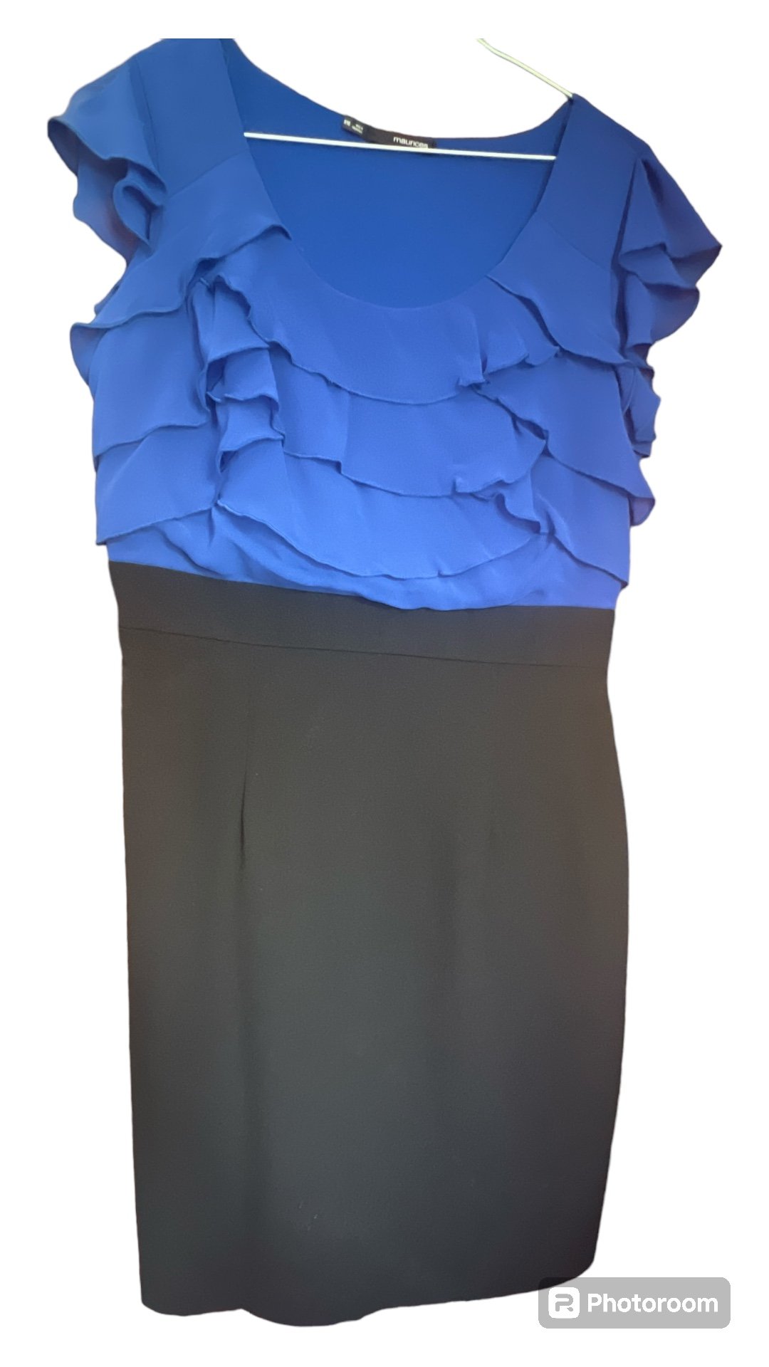 Vestido Coctel azul y negro - Imagen 3