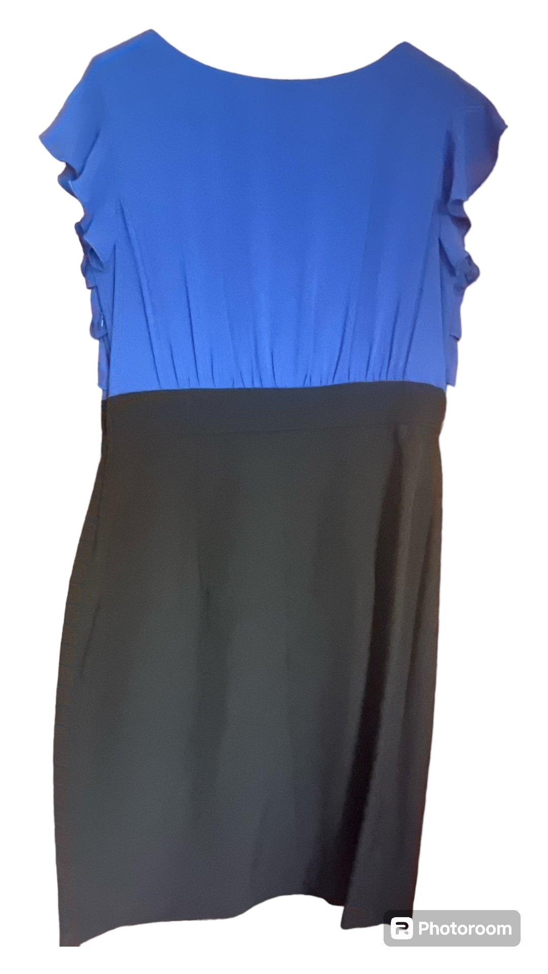 Vestido Coctel azul y negro - Imagen 2