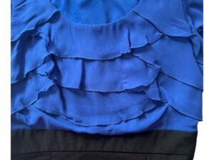 Vestido Coctel azul y negro