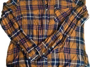 Camisa de cuadros naranja