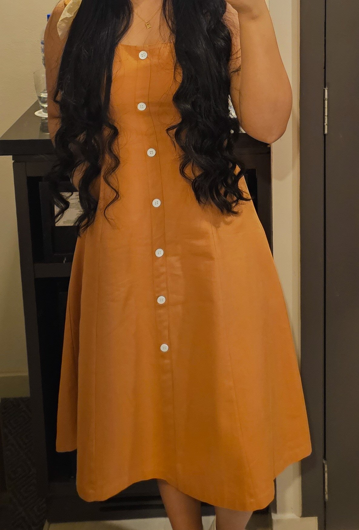 Vestido semi acampanado