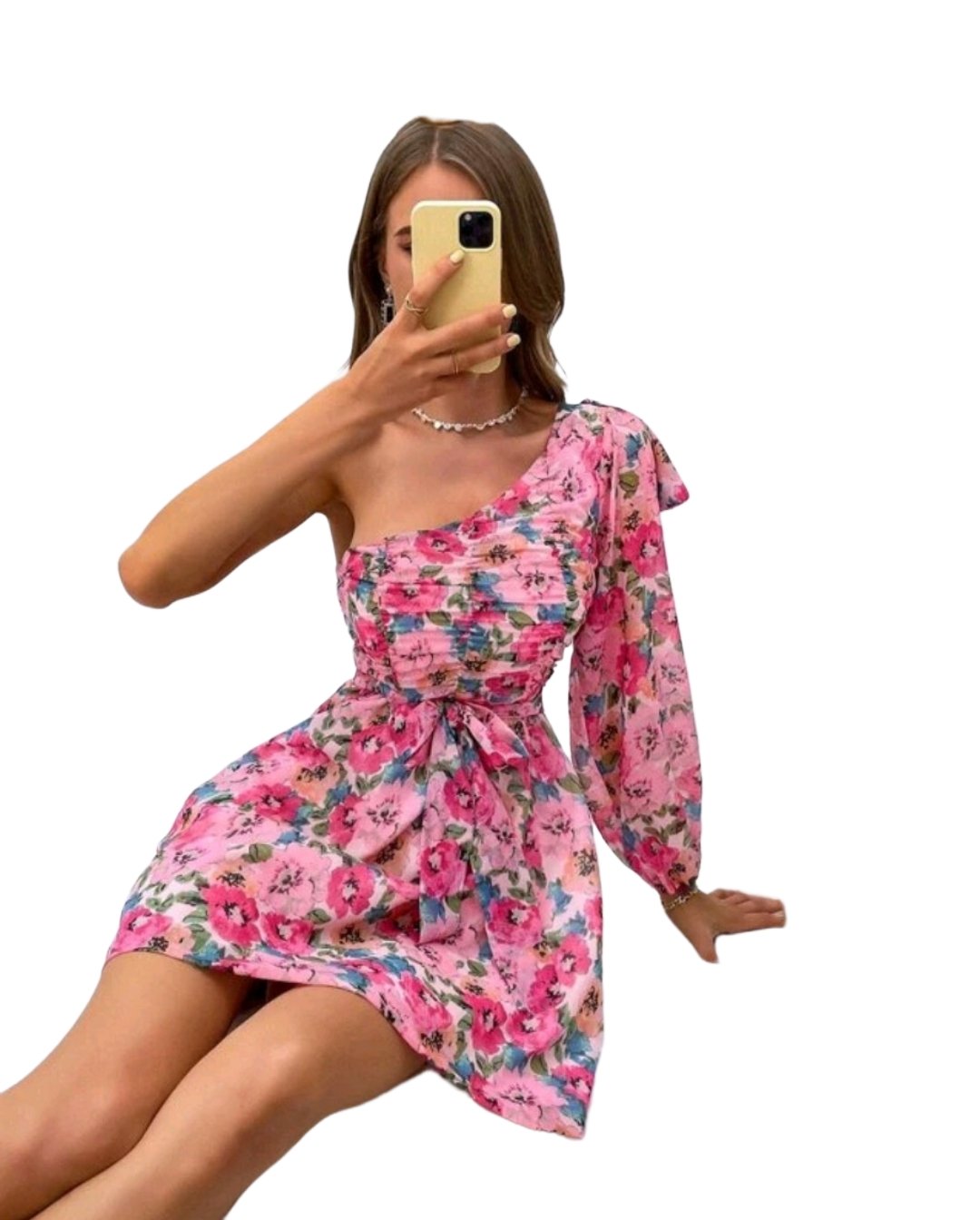 Vestido medio hombro - Imagen 3