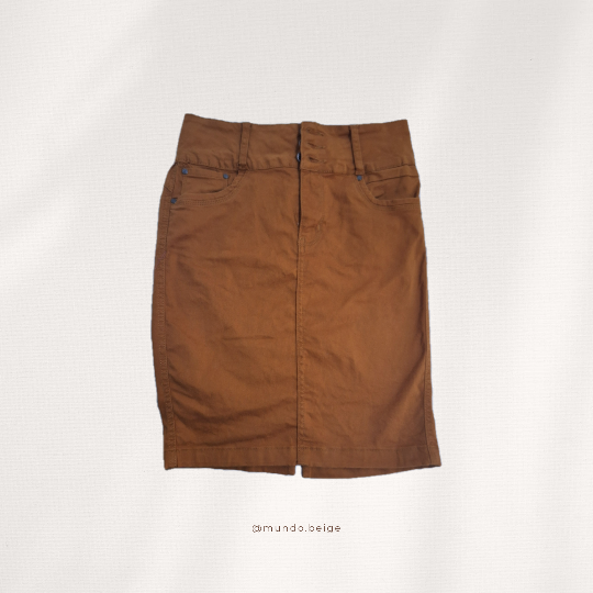 Falda Jean color chocolate talla 9