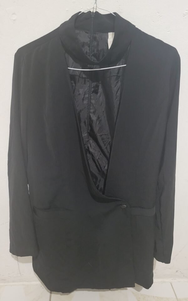 Blazer largo negro