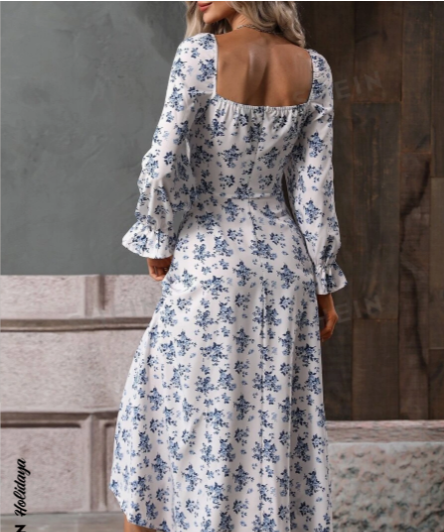 Vestido Floral con abertura en el muslo - Imagen 3