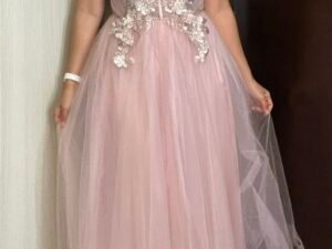 Vestido súper romántico con corset talla Large