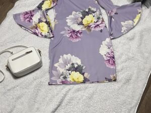 Vestido estampado (strapless)
