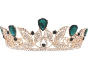 Tiara dorada con pedreria