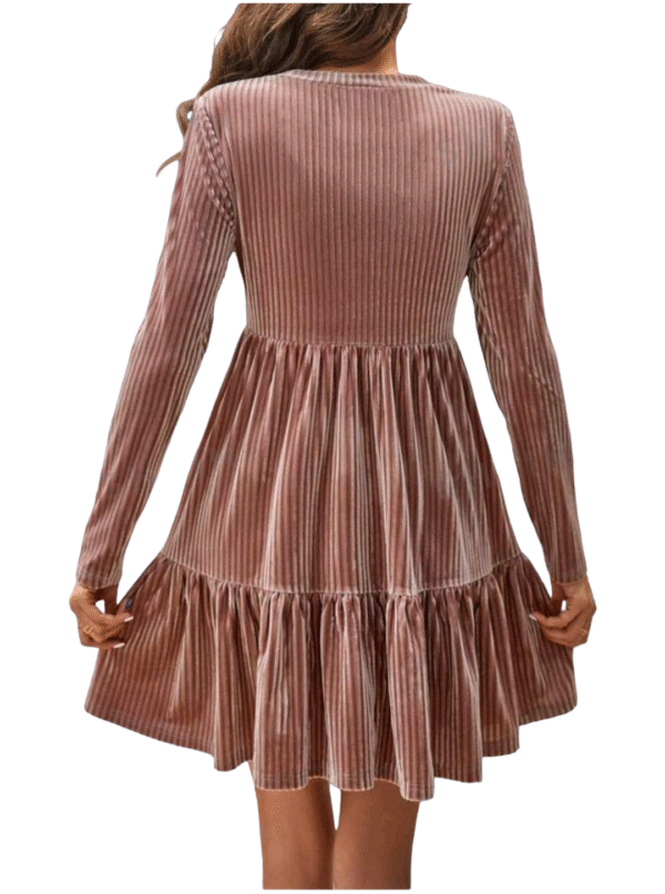 Vestido Clásico Rosa manga larga - Imagen 5