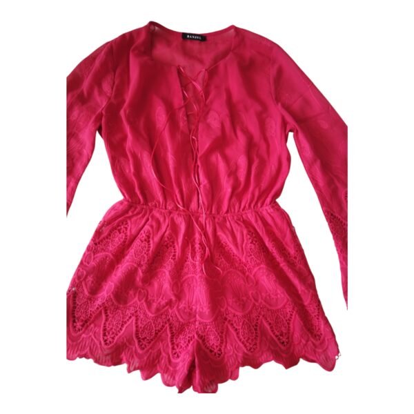 Traje de short bordado - Imagen 7