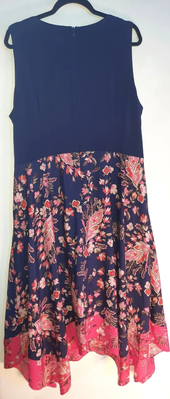 Vestido largo azul/rosa Vince Camuto - Imagen 2