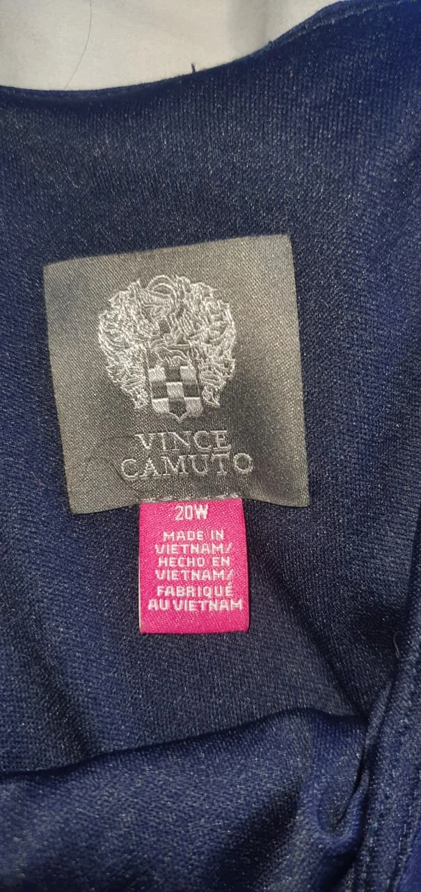 Vestido largo azul/rosa Vince Camuto - Imagen 3