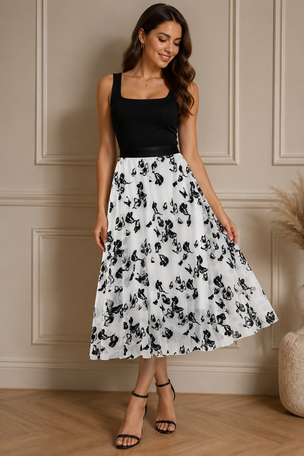 Falda de Dama estampado de mariposas