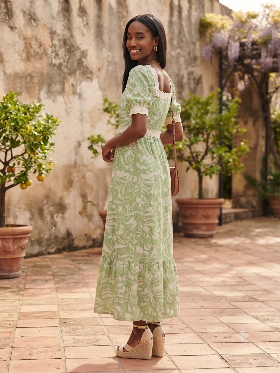 Vestido Midi Estampado Moda Niuniu – Talla M/L - Imagen 2