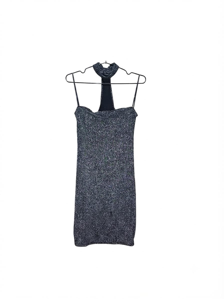 Mini Vestido Brillante con Choker – Forever21 – Talla L - Imagen 2
